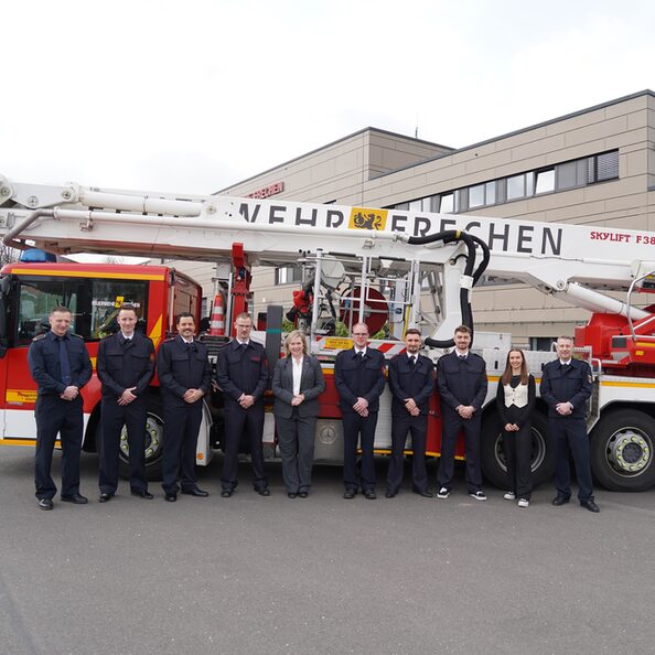 Sechs Brandmeisteranwärter beginnen im April 2024 ihre Ausbildung bei der Stadt Frechen.