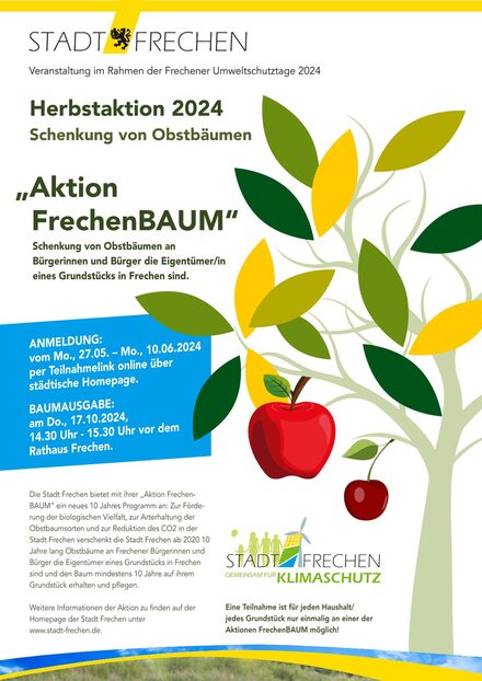 Plakat Frechen Baum Aktion Herbst 2024